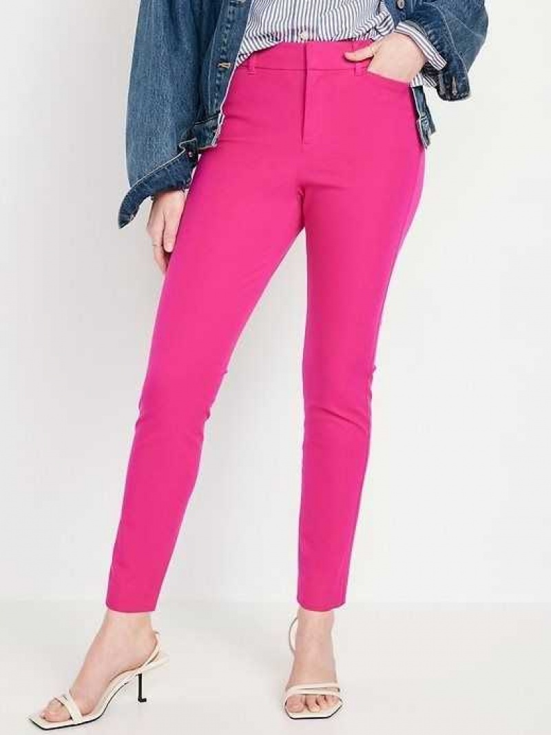 Old Navy High-Waisted Pixie Skinny Ankle Pants Pink | LKX138056