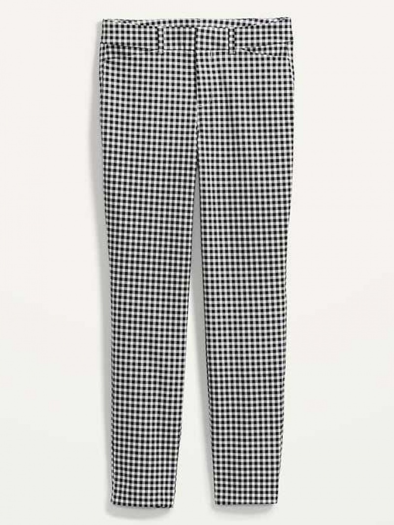 Old Navy High-Waisted Pixie Skinny Ankle Pants Black / White | LGU968547