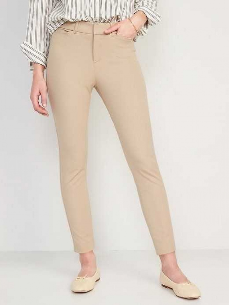 Old Navy High-Waisted Pixie Skinny Ankle Pants Beige | KFC320519