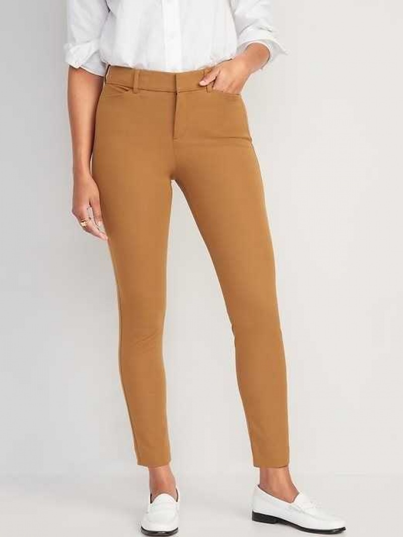 Old Navy High-Waisted Pixie Skinny Ankle Pants Bourbon | HMR316075