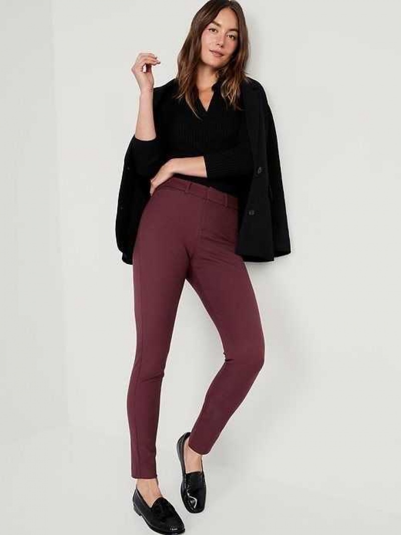 Old Navy High-Waisted Pixie Skinny Pants Raisin Arizona | VKL367902