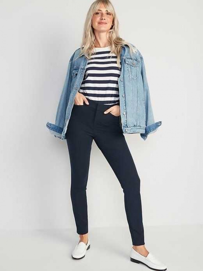 Old Navy High-Waisted Pixie Skinny Pants Navy | AGR592764