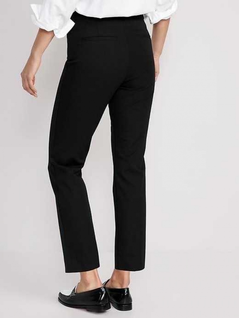 Old Navy High-Waisted Pixie Straight Ankle Pants Black | TVG398627