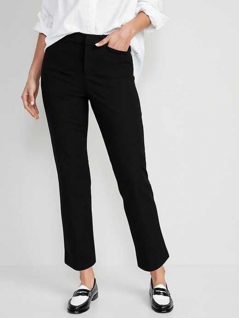 Old Navy High-Waisted Pixie Straight Ankle Pants Black | TVG398627