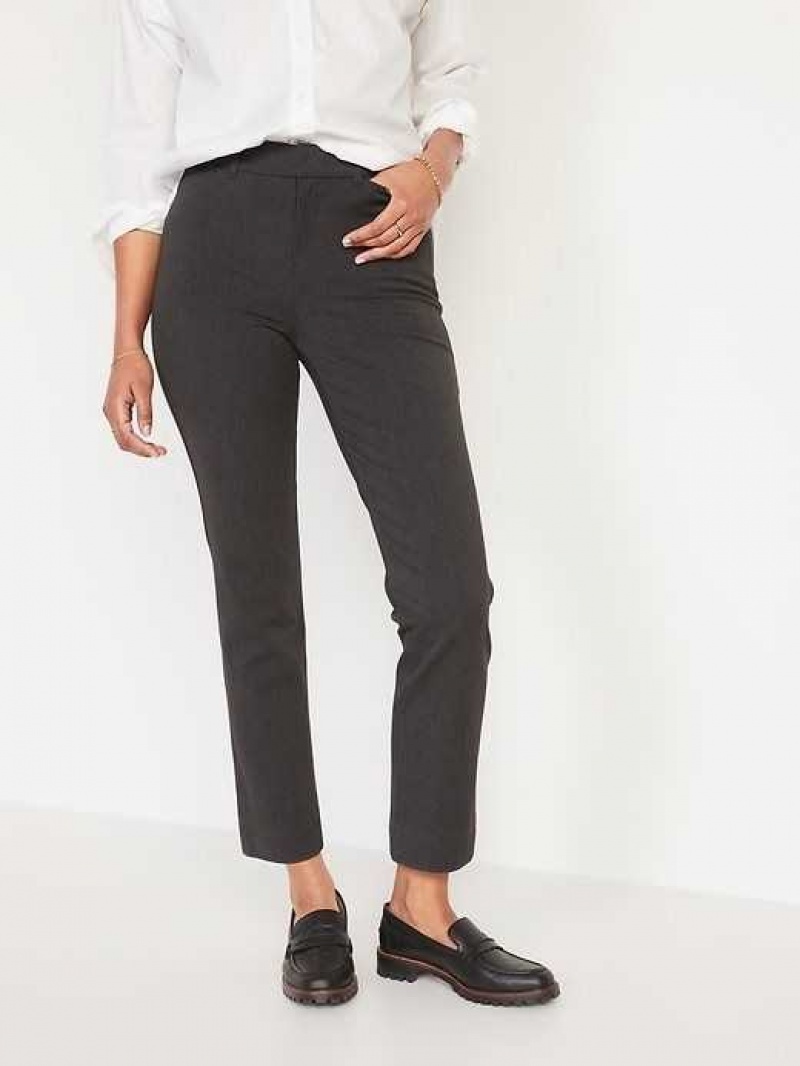 Old Navy High-Waisted Pixie Straight Ankle Pants Dark Grey | YWX910426