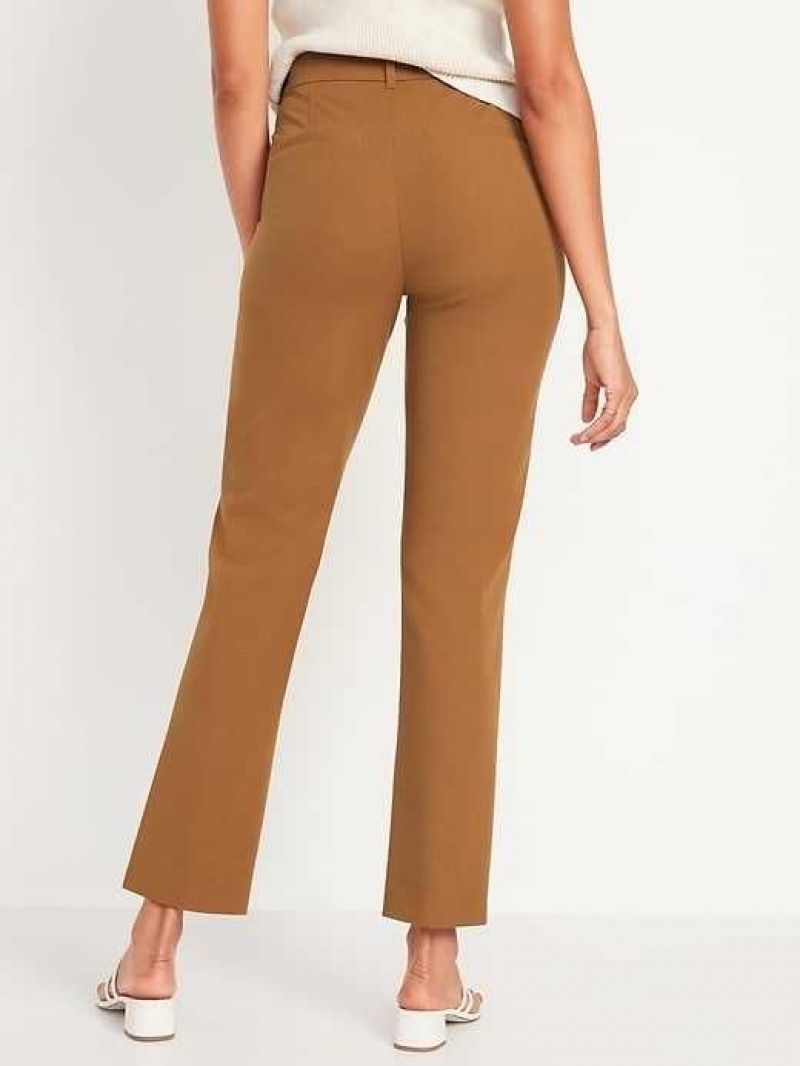 Old Navy High-Waisted Pixie Straight Ankle Pants Bourbon | ELZ437915