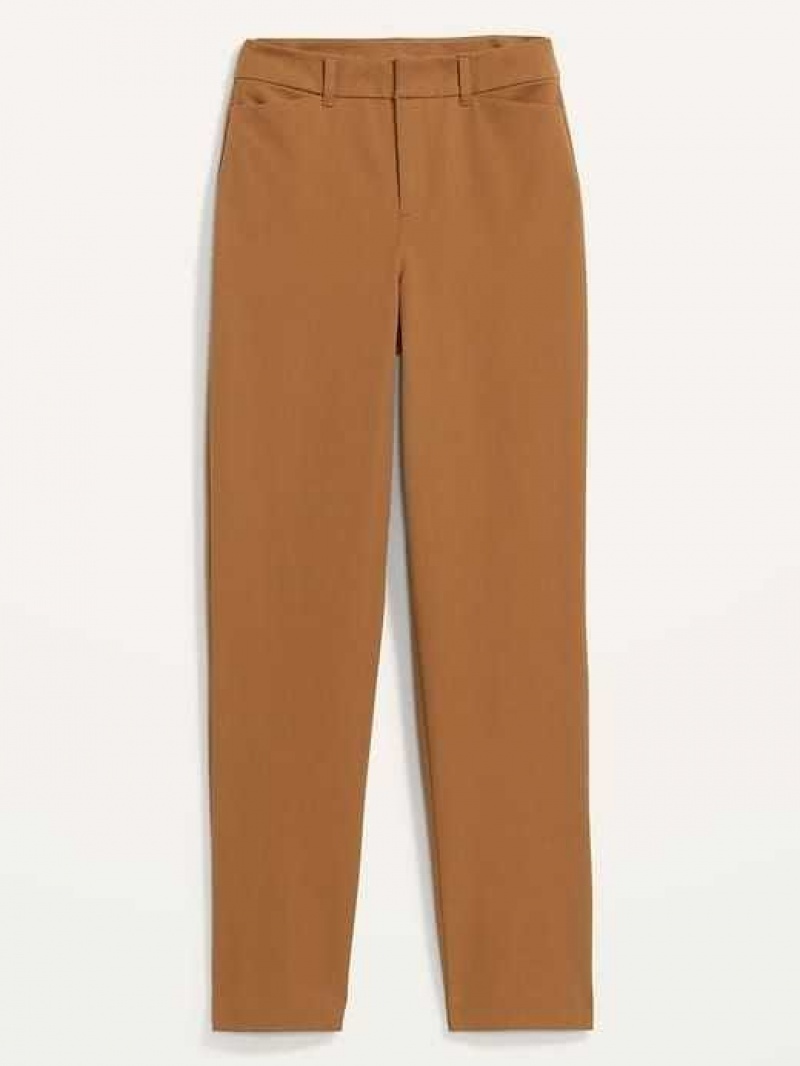 Old Navy High-Waisted Pixie Straight Ankle Pants Bourbon | ELZ437915