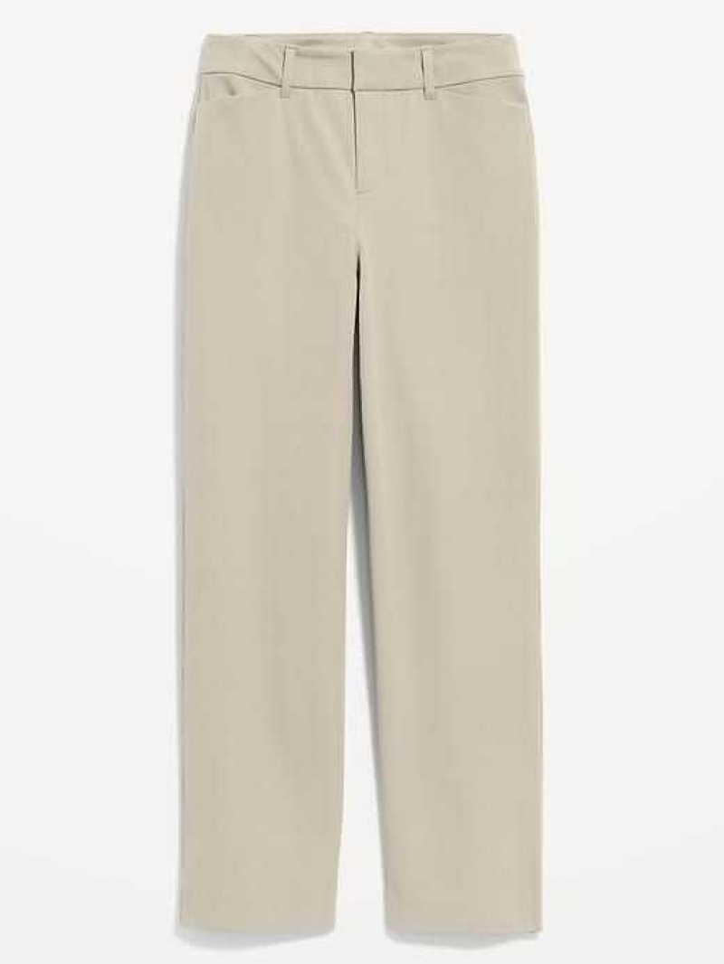 Old Navy High-Waisted Pixie Straight Ankle Pants Beige | CXH529016