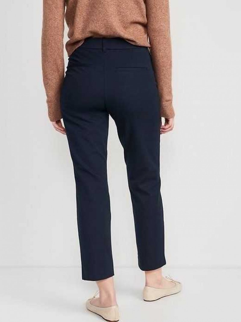 Old Navy High-Waisted Pixie Straight Ankle Pants Navy | BKH560279