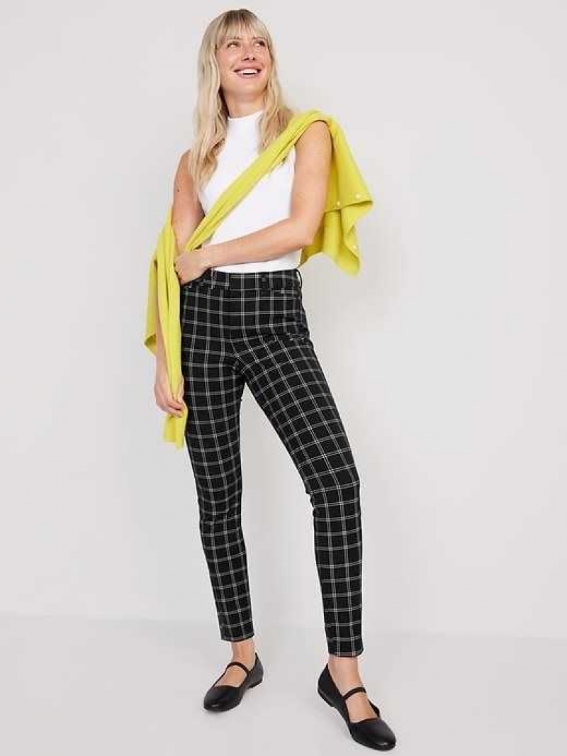 Old Navy High-Waisted Pixie Straight Pants Black | SYE046235