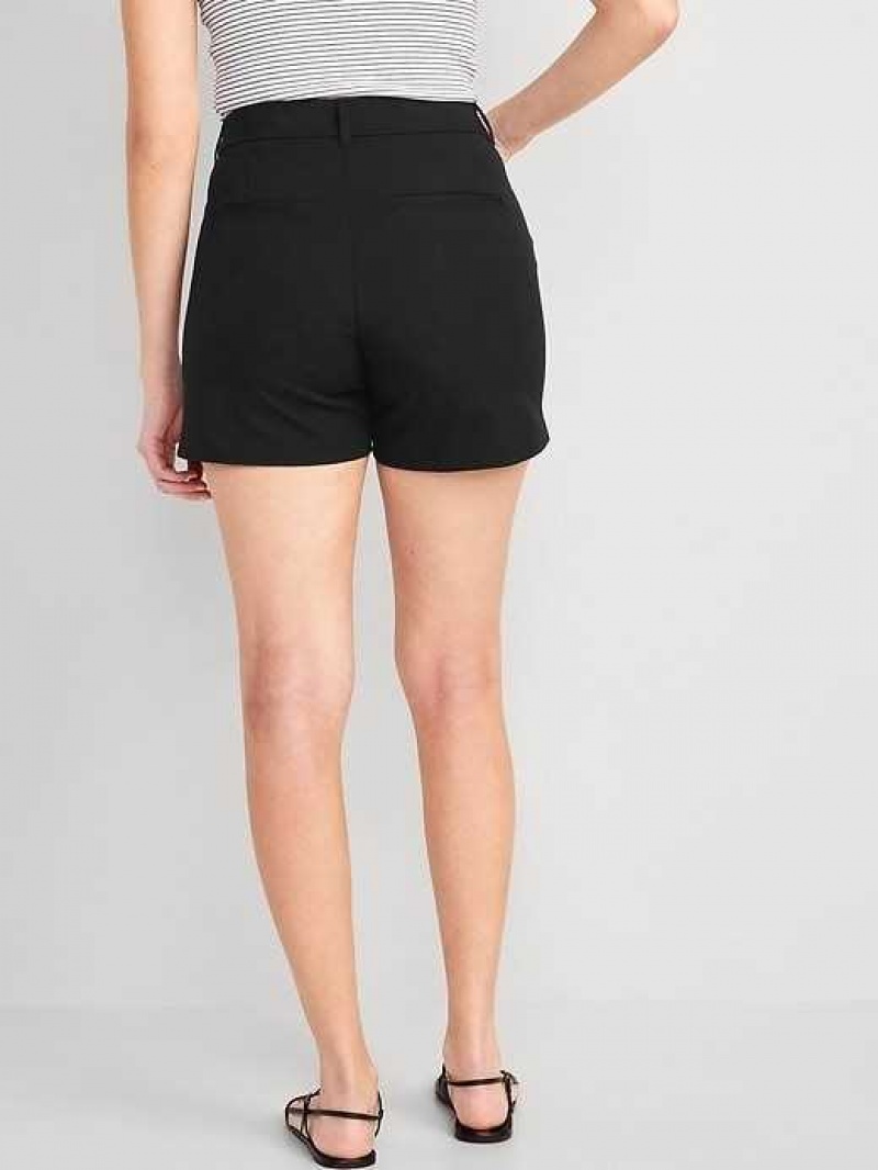 Old Navy High-Waisted Pixie Trouser Shorts Black | UKH491237