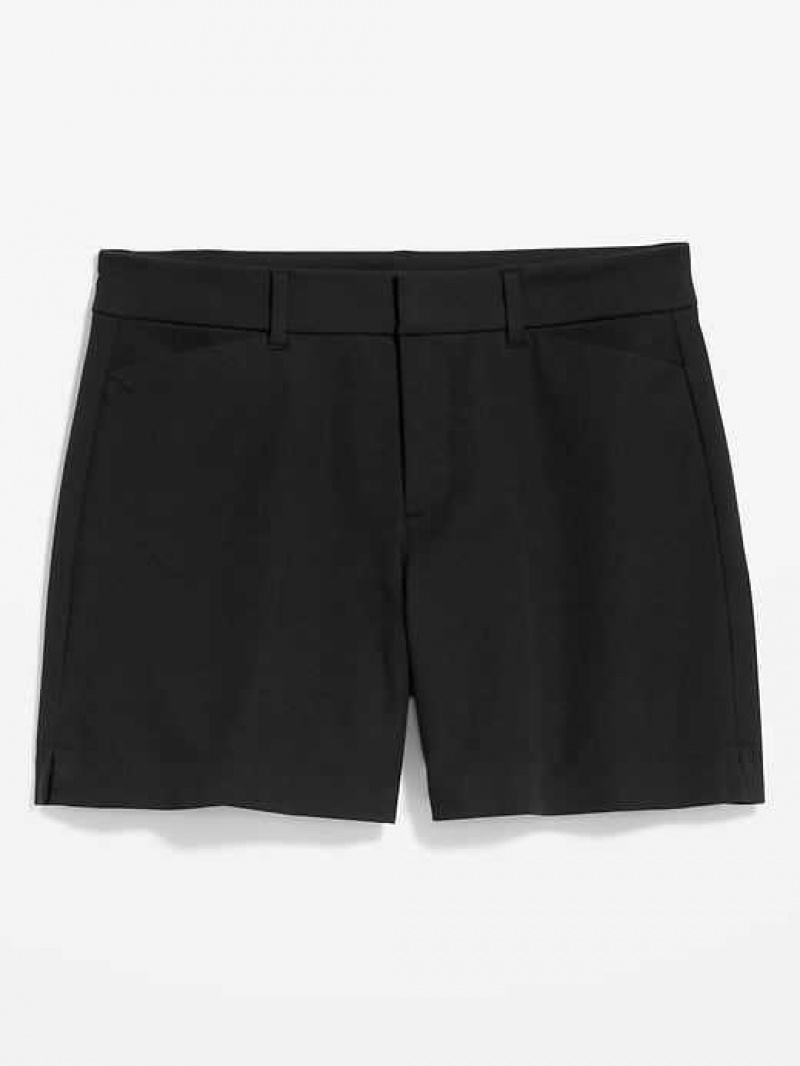 Old Navy High-Waisted Pixie Trouser Shorts Black | UKH491237