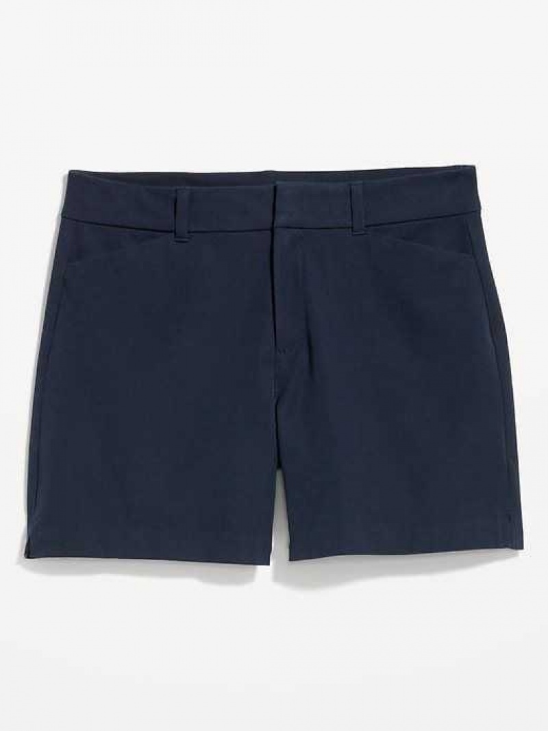 Old Navy High-Waisted Pixie Trouser Shorts Navy | IQA483901