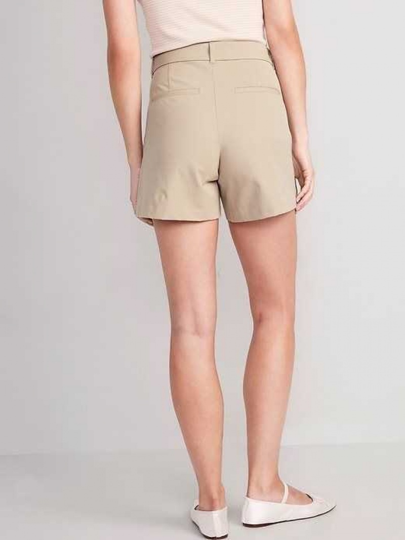 Old Navy High-Waisted Pixie Trouser Shorts Beige | CPW538910