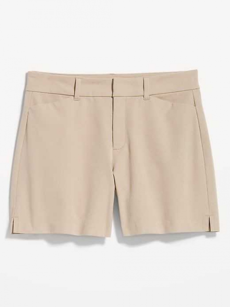 Old Navy High-Waisted Pixie Trouser Shorts Beige | CPW538910