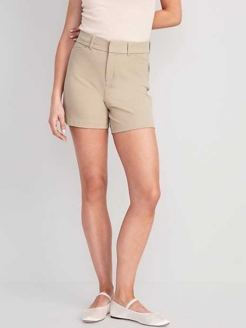 Old Navy High-Waisted Pixie Trouser Shorts Beige | CPW538910