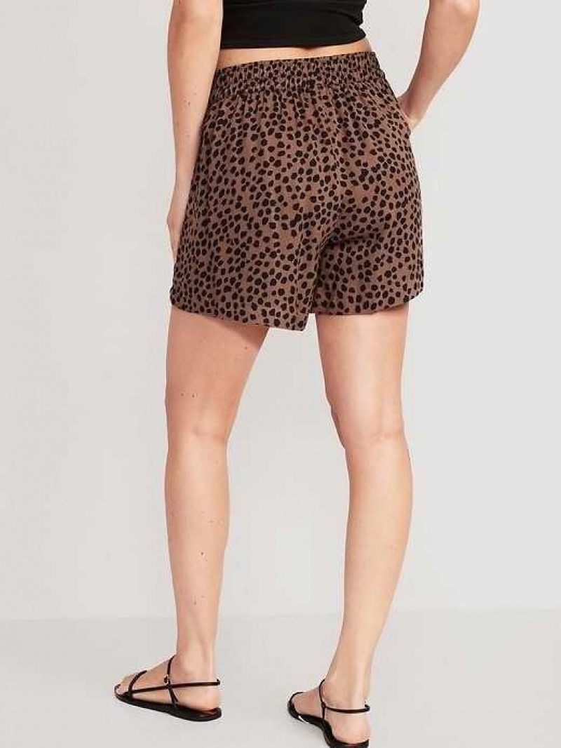 Old Navy High-Waisted Playa Soft-Spun Shorts Brown | FJY691807