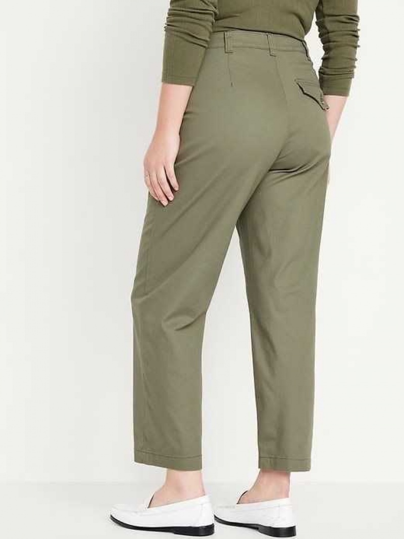 Old Navy High-Waisted Pleated Chino Ankle Pants Grey | FPI097238