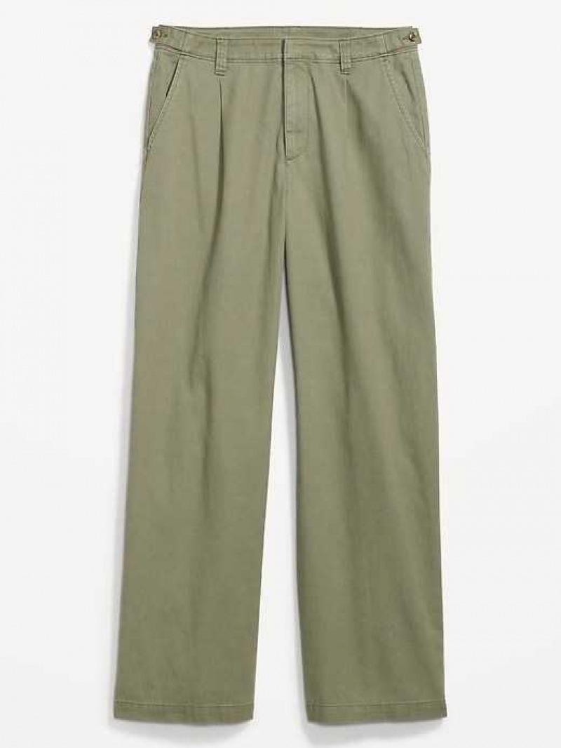 Old Navy High-Waisted Pleated Chino Ankle Pants Grey | FPI097238