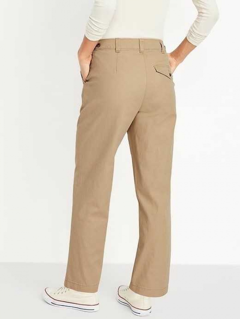 Old Navy High-Waisted Pleated Chino Ankle Pants Teakwood | BRT053987