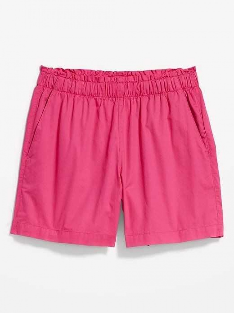 Old Navy High-Waisted Poplin Pull-On Shorts Pink | ZKI428653