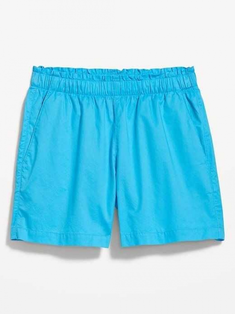 Old Navy High-Waisted Poplin Pull-On Shorts Blue | WDT980547