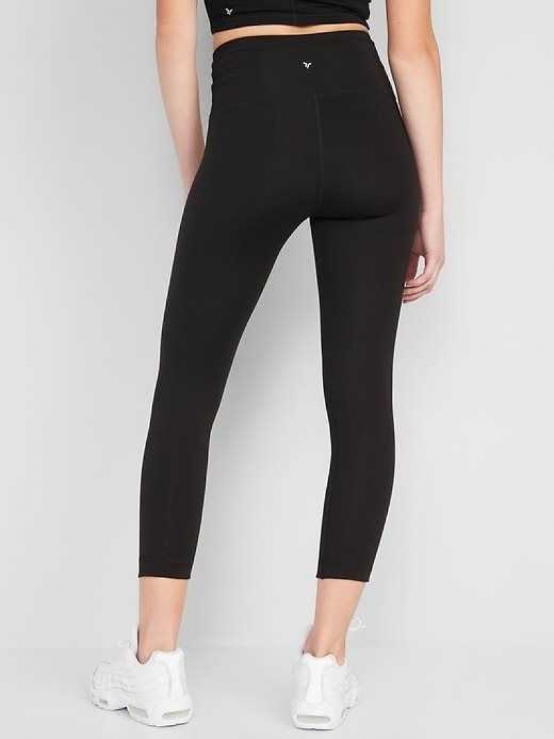 Old Navy High-Waisted PowerPress Crop Leggings Blackjack | HBI708935