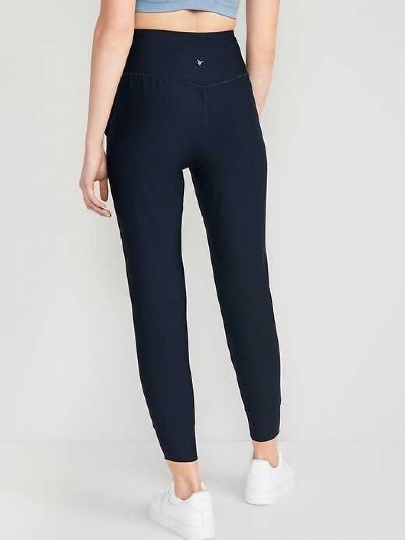 Old Navy High-Waisted PowerSoft 7/8 Joggers Blue Navy | OVX340286