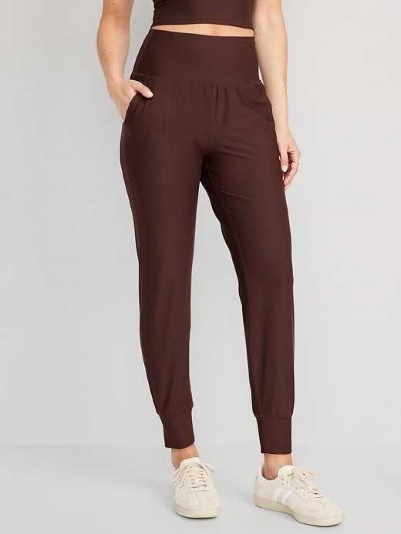 Old Navy High-Waisted PowerSoft 7/8 Joggers Dark Coffee | VPB869310