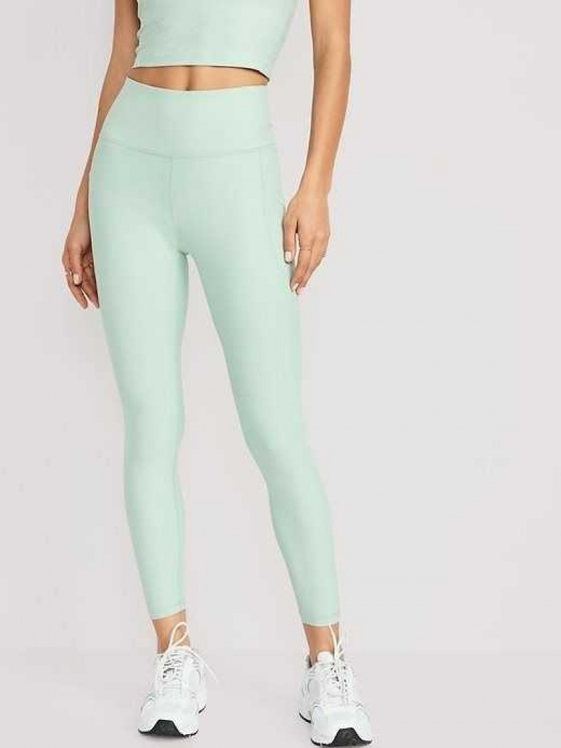 Old Navy High-Waisted PowerSoft 7/8 Leggings Briny Water | UHN378149