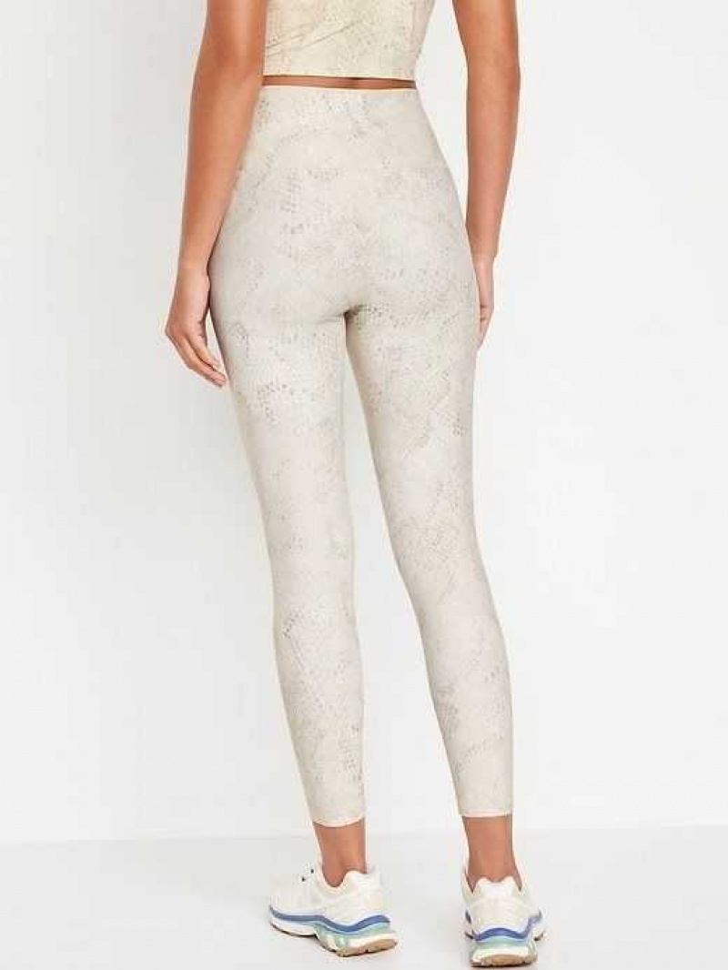 Old Navy High-Waisted PowerSoft 7/8 Leggings Rattlesnake Print | SYN019437