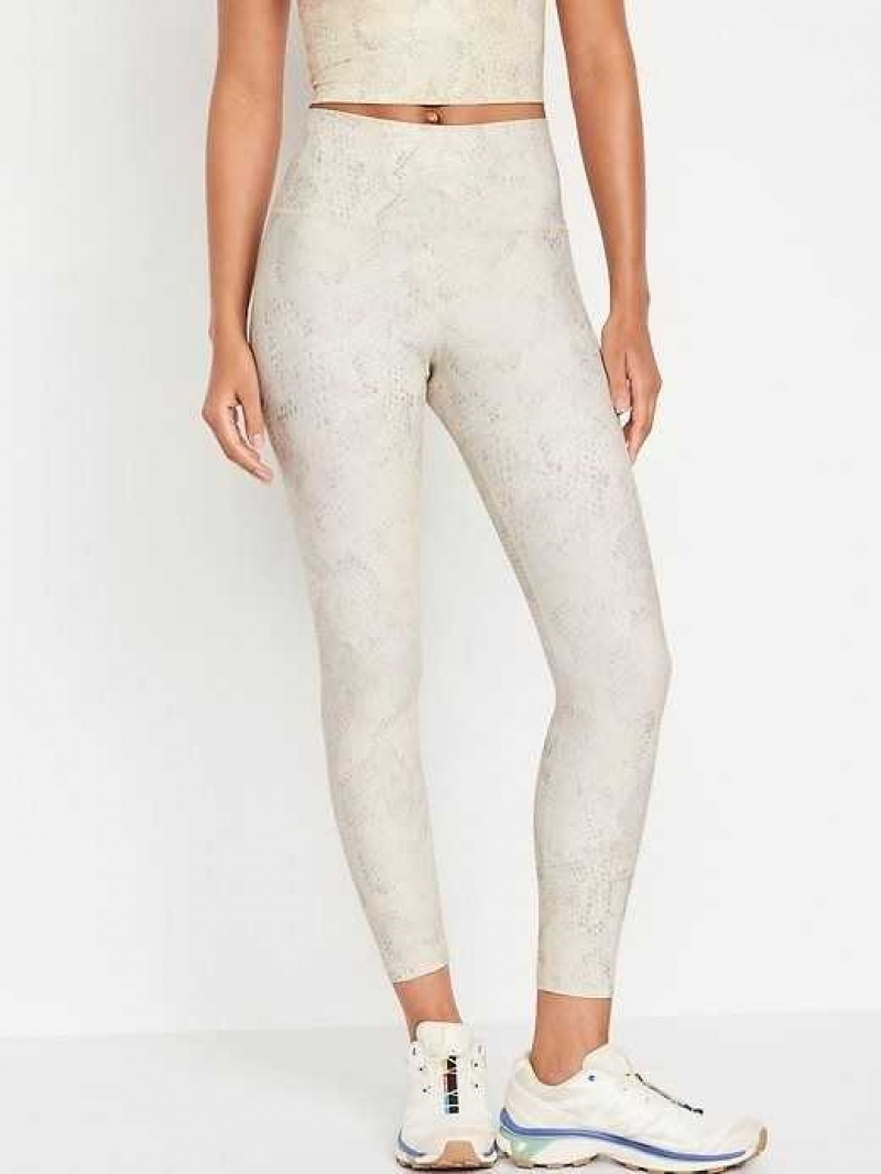 Old Navy High-Waisted PowerSoft 7/8 Leggings Rattlesnake Print | SYN019437