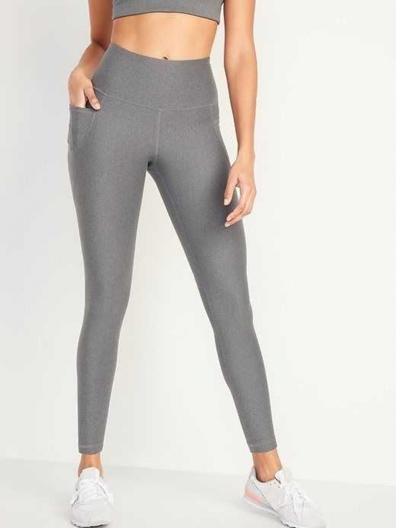 Old Navy High-Waisted PowerSoft 7/8 Leggings Grey | QAW826309