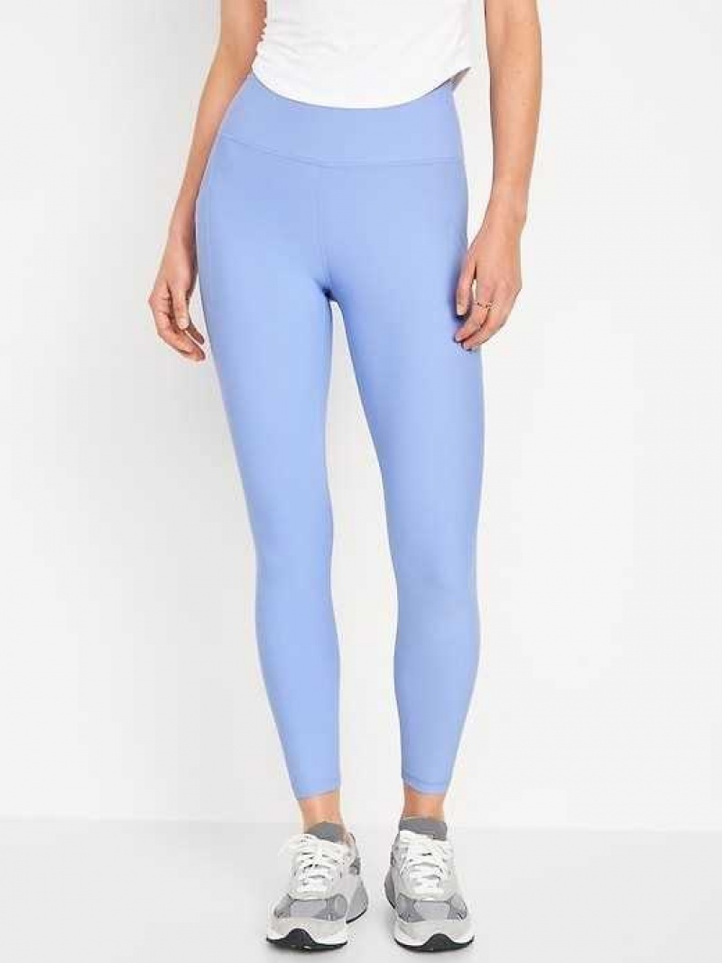 Old Navy High-Waisted PowerSoft 7/8 Leggings Blue | OZL692035