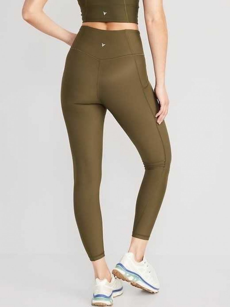 Old Navy High-Waisted PowerSoft 7/8 Leggings Conifer | MWJ127390