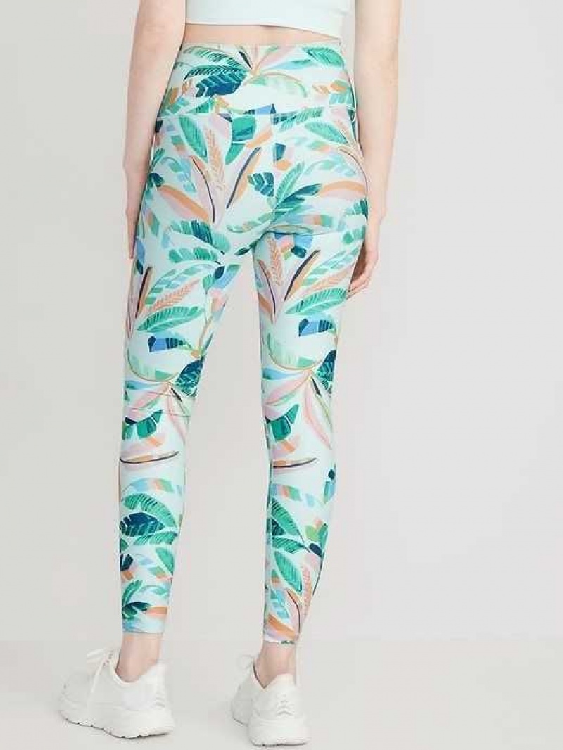 Old Navy High-Waisted PowerSoft 7/8 Leggings Green | HRO584190