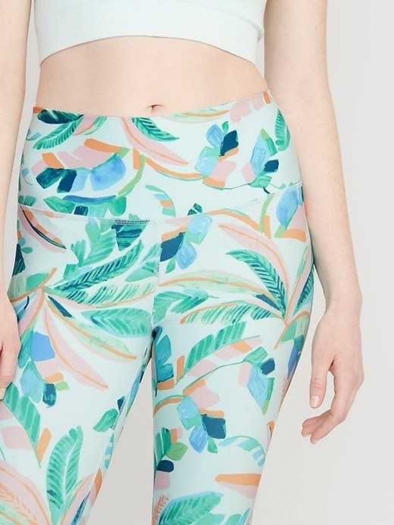 Old Navy High-Waisted PowerSoft 7/8 Leggings Green | HRO584190