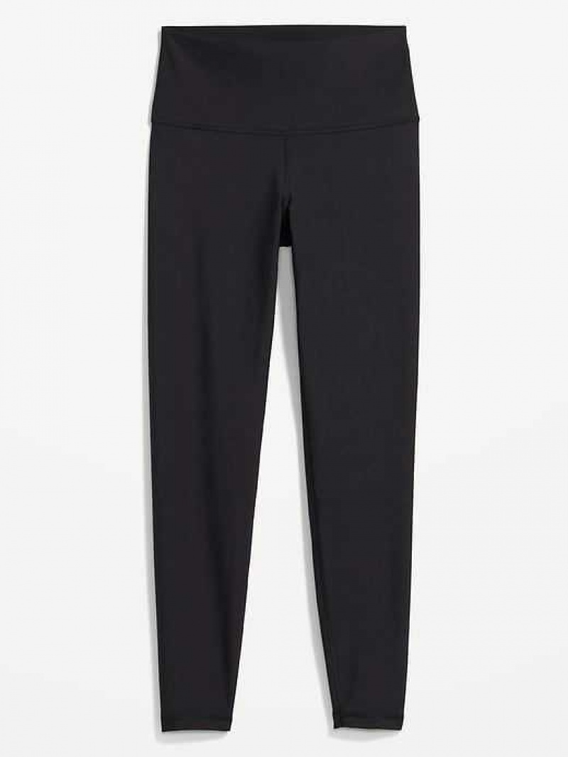 Old Navy High-Waisted PowerSoft 7/8 Leggings Black | WDE105379