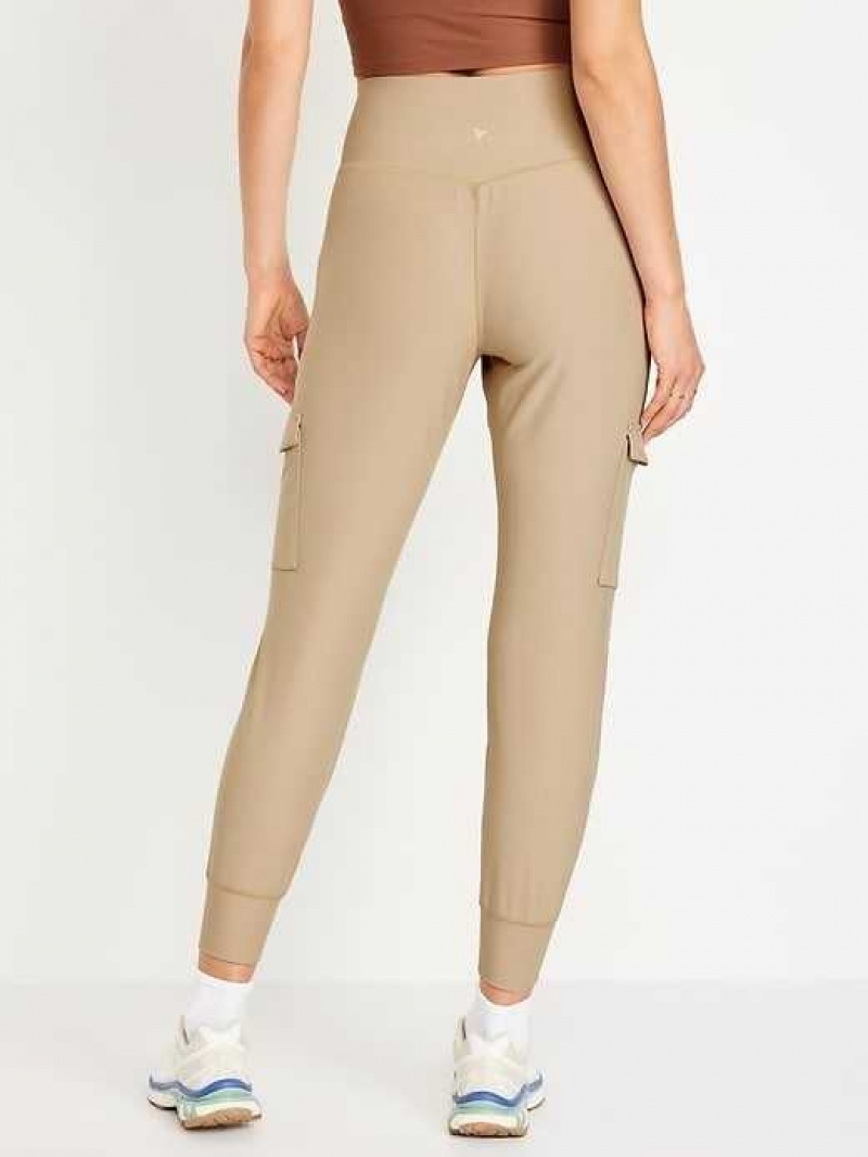 Old Navy High-Waisted PowerSoft Cargo Joggers Beige | JWI798241