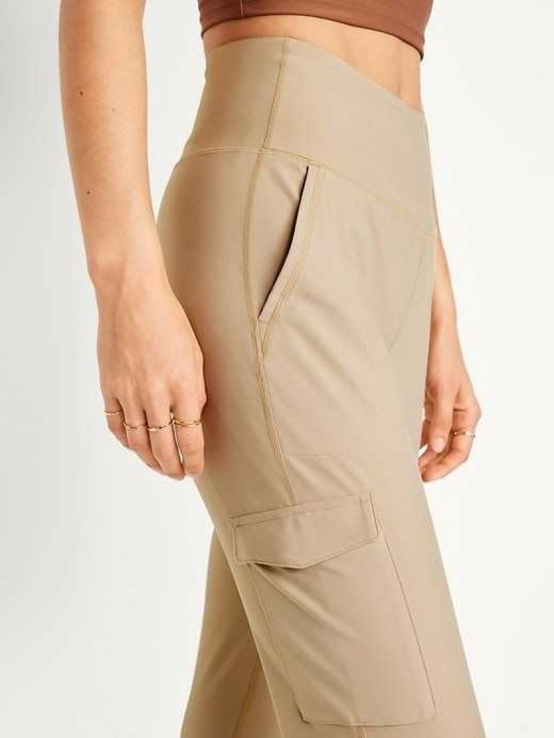 Old Navy High-Waisted PowerSoft Cargo Joggers Beige | JWI798241