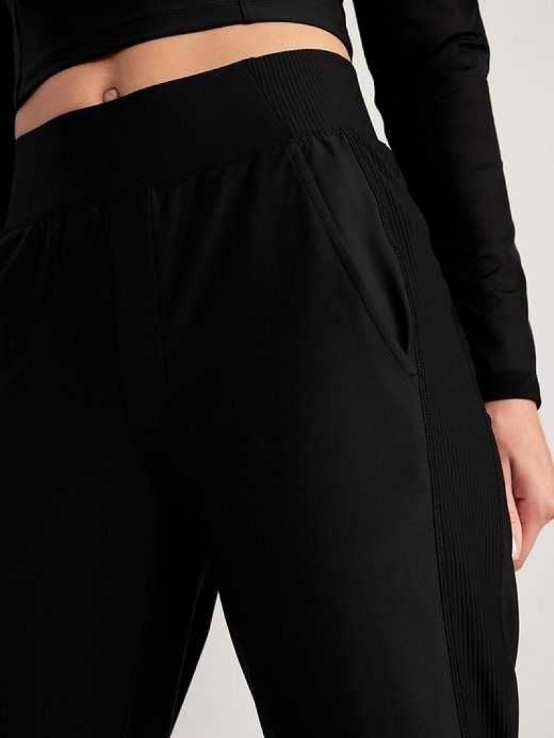 Old Navy High-Waisted PowerSoft Combination Taper Pants Black | IPJ304178