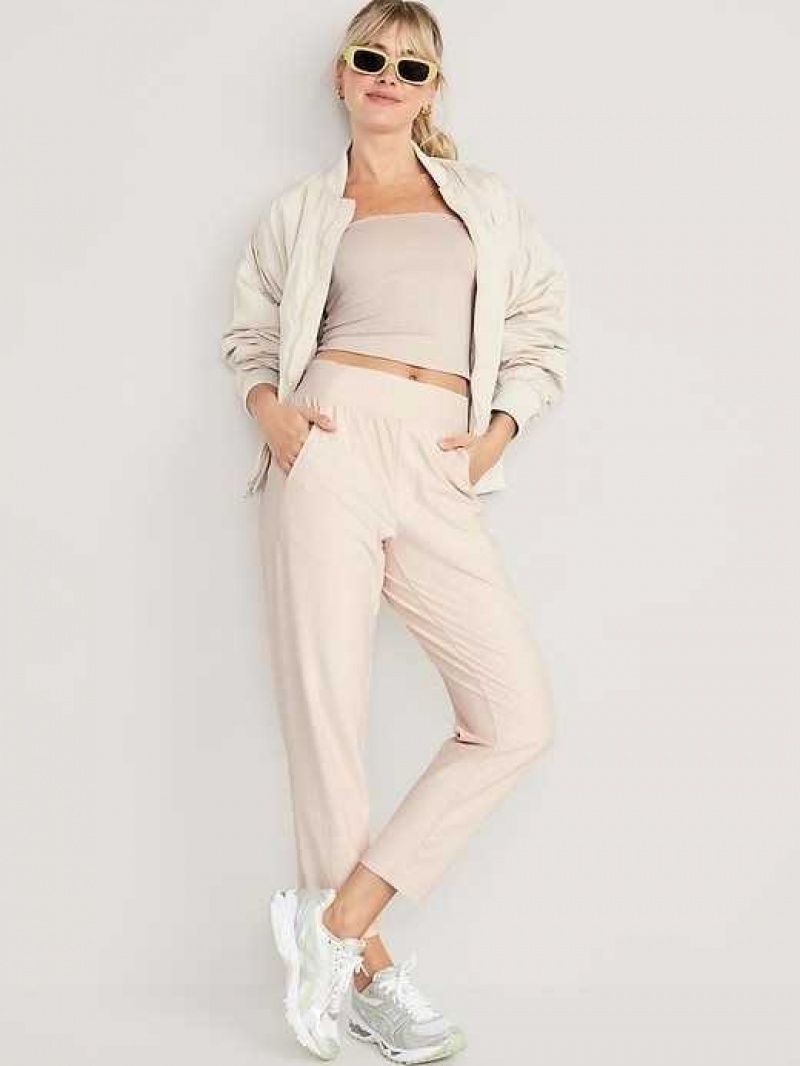 Old Navy High-Waisted PowerSoft Combination Taper Pants Cozy Cashmere | DME204768