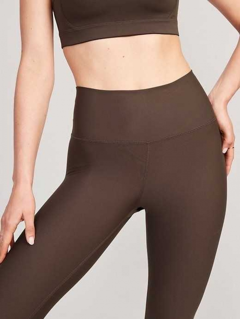 Old Navy High-Waisted PowerSoft Crop Leggings French Roast | KUM903625