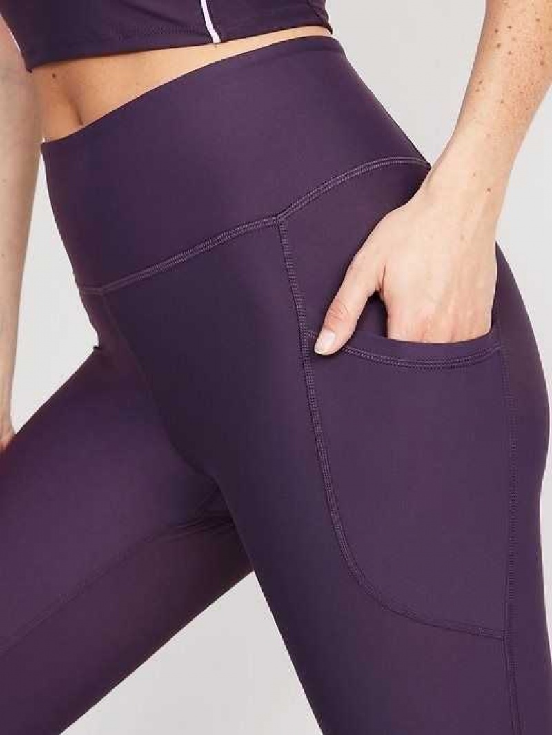 Old Navy High-Waisted PowerSoft Crop Leggings Nebula | DTM752849