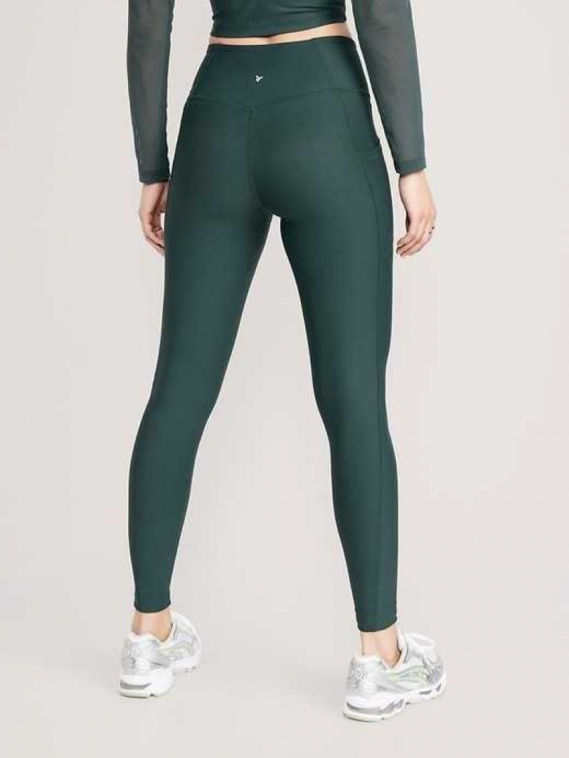 Old Navy High-Waisted PowerSoft Leggings Deep Green | SGE320546