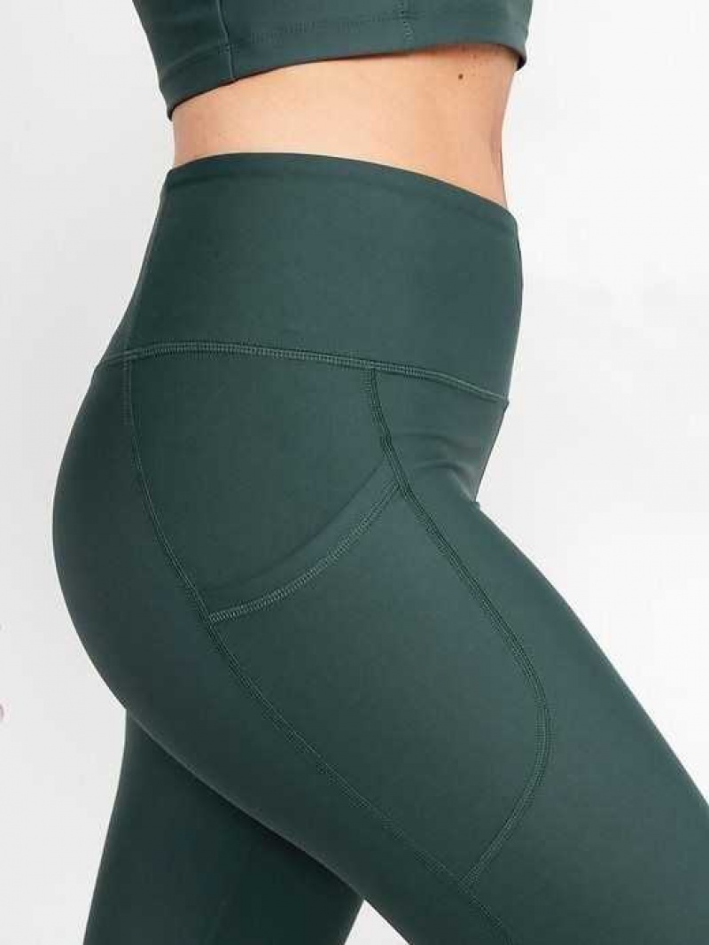 Old Navy High-Waisted PowerSoft Leggings Deep Green | SGE320546