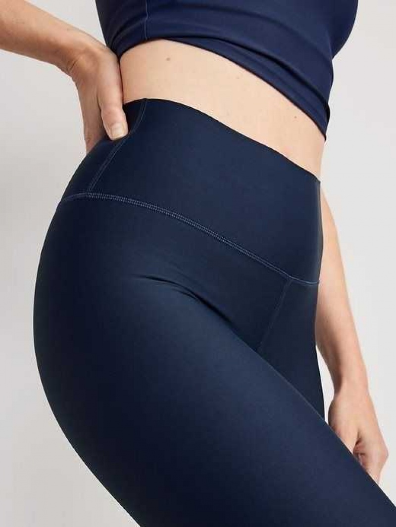 Old Navy High-Waisted PowerSoft Leggings Navy Blue | KNO061982