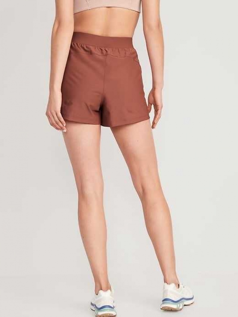 Old Navy High-Waisted PowerSoft Shorts Apple Cinnamon | HQD305291