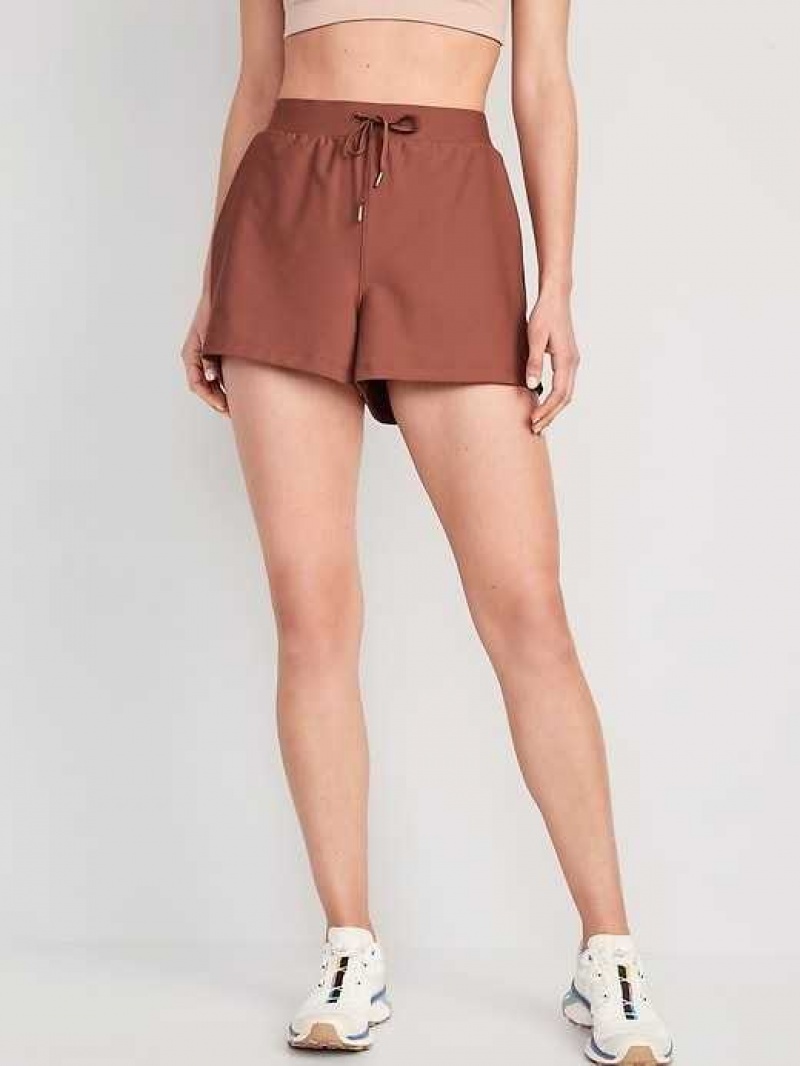 Old Navy High-Waisted PowerSoft Shorts Apple Cinnamon | HQD305291