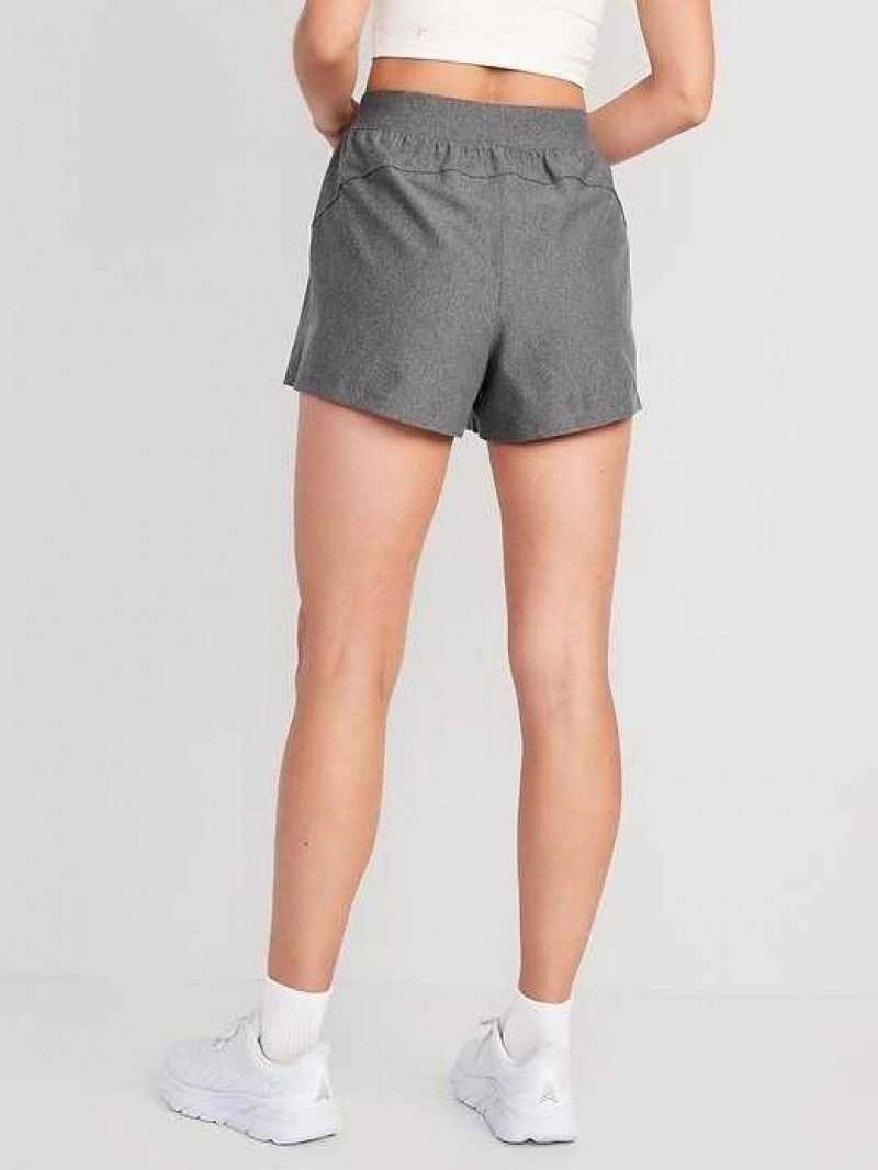 Old Navy High-Waisted PowerSoft Shorts Dark Grey | VEI602194